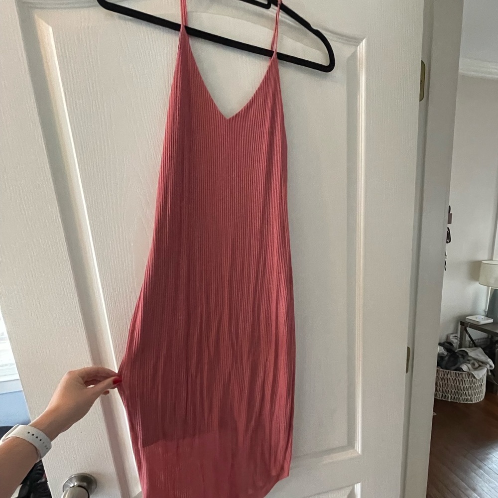 Peach fitted Express Dress
